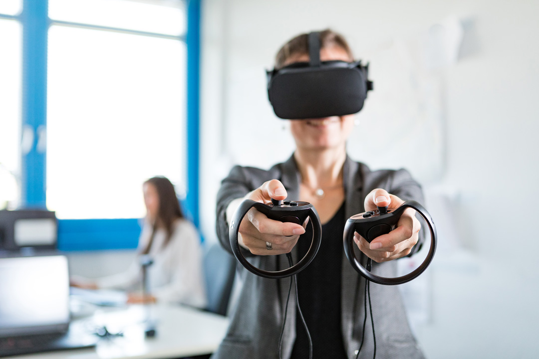 Virtuell Reality, VR-Brille, Joystick